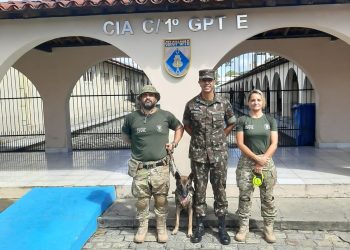 Polícia Civil faz apresentação do Canil em Grupamento de Engenharia do Exército em João Pessoa