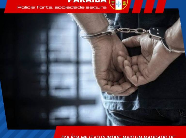 POLÍCIA MILITAR CUMPRE MAIS UM MANDADO DE PRISÃO NO DIA DE HOJE, NA CIDADE DE TEIXEIRA.