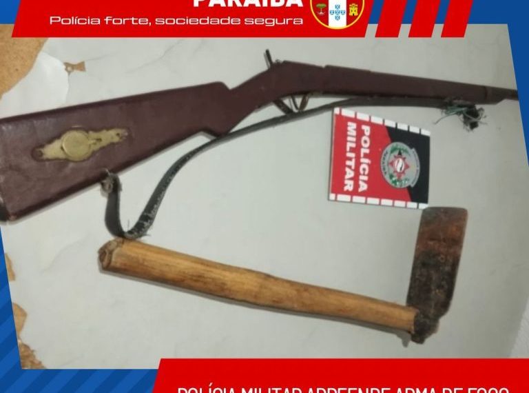 POLÍCIA MILITAR APREENDE ARMA DE FOGO NA ZONA RURAL DE CACIMBAS.