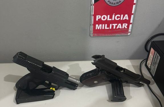 Polícia prende dois homens por porte ilegal de armas durante festejo junino em Santa Rita