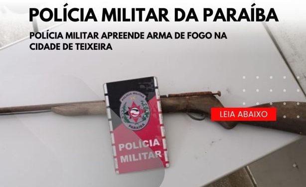 POLÍCIA MILITAR APREENDE ARMA DE FOGO NA CIDADE DE TEIXEIRA
