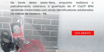POLÍCIA MILITAR APREENDE MOTOCICLETA COM SINAIS IDENTIFICADORES ADULTERADOS EM DESTERRO.