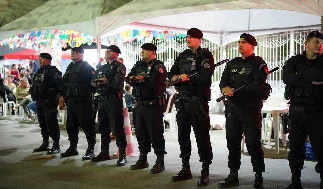 POLÍCIA MILITAR E DEMAIS FORÇAS DE SEGURANÇA PROMOVEM A TRANQUILIDADE E SEGURANÇA NOS FESTEJOS JUNINOS DE TEIXEIRA.