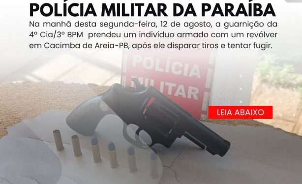 POLÍCIA MILITAR APREENDE ARMA DE FOGO NA CIDADE DE CACIMBA DE AREIA – PB. POLÍCIA MILITAR APREENDE ARMA DE FOGO NA CIDADE DE CACIMBA DE AREIA – PB.