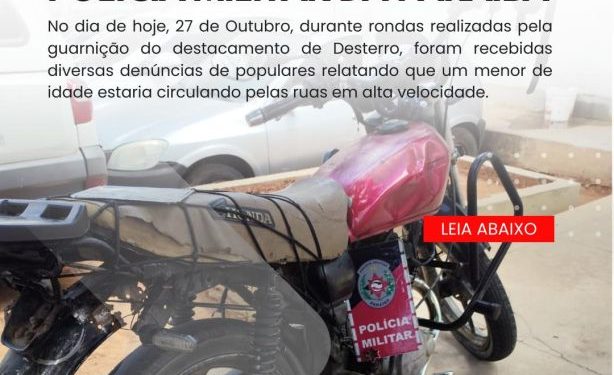 POLÍCIA MILITAR APREENDE MOTOCICLETA COM SINAIS IDENTIFICADORES ADULTERADOS EM DESTERRO POLÍCIA MILITAR APREENDE MOTOCICLETA COM SINAIS IDENTIFICADORES ADULTERADOS EM DESTERRO