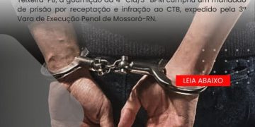 POLÍCIA MILITAR CUMPRE MANDADO DE PRISÃO DURANTE PATRULHAMENTO EM TEIXEIRA-PB.