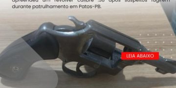 POLÍCIA MILITAR APREENDE ARMA DE FOGO DURANTE PATRULHAMENTO EM PATOS-PB.