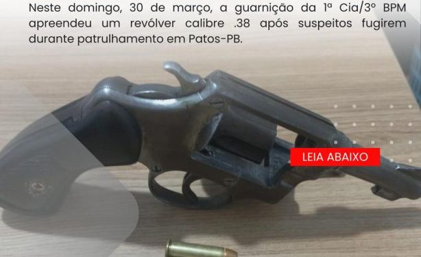 POLÍCIA MILITAR APREENDE ARMA DE FOGO DURANTE PATRULHAMENTO EM PATOS-PB. POLÍCIA MILITAR APREENDE ARMA DE FOGO DURANTE PATRULHAMENTO EM PATOS-PB.