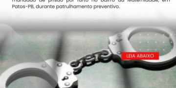 POLÍCIA MILITAR CUMPRE MANDADO DE PRISÃO NO BAIRRO DA MATERNIDADE, EM PATOS.