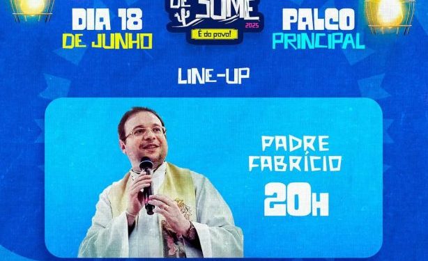 Padre Fabrício é atração desta quarta no São João de Sumé
